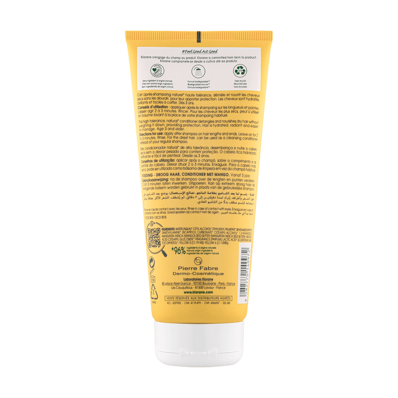 Klorane Nourishing Mango Conditioner 200ml - Dry Hair