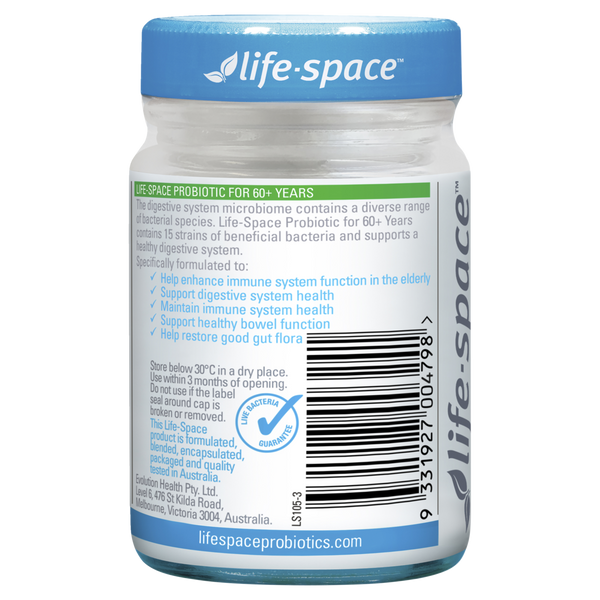 Life-Space Probiotic For 60+ Years 60 Hard Capsules