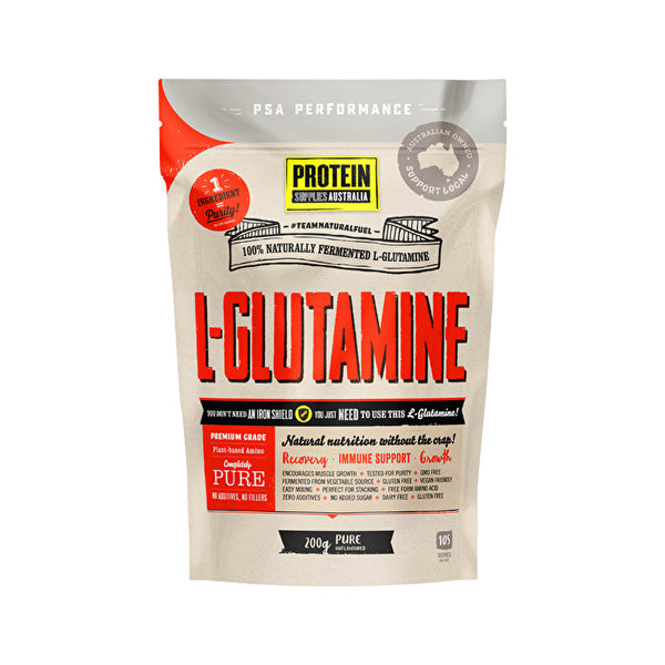 Protein Supplies Australia L-Glutamine (Plant-based) Pure 200g