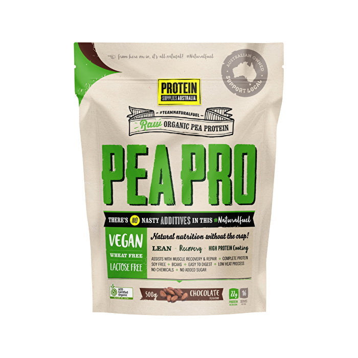 Protein Supplies Australia PeaPro (Raw Pea Protein) Chocolate 500g