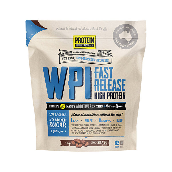 Protein Supplies Australia WPI (Whey Protein Isolate) Chocolate 1kg