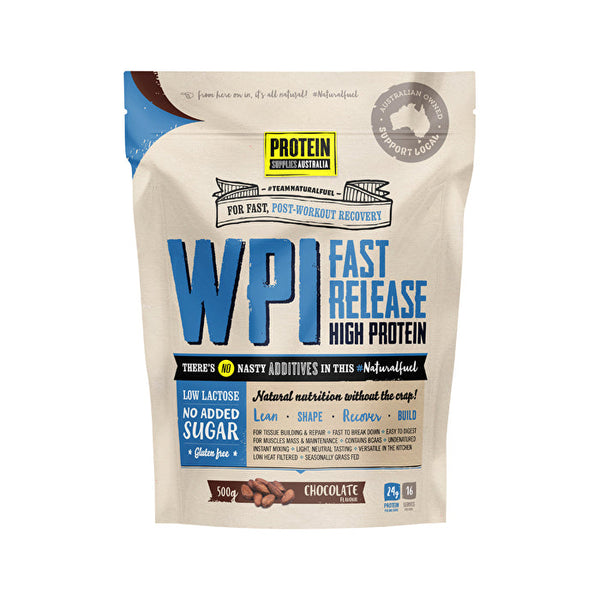 Protein Supplies Australia WPI (Whey Protein Isolate) Chocolate 500g