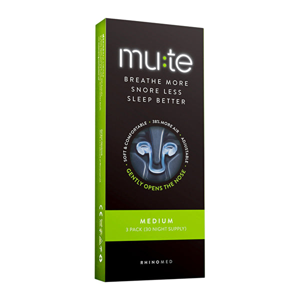 Rhinomed Mute (Breathe More, Snore Less, Sleep Better) Medium x (30 night supply) 3 Pack