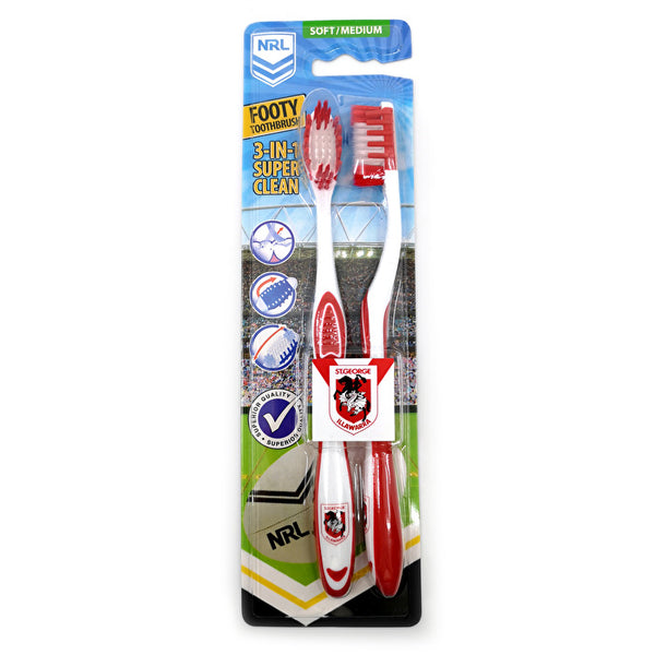 Nrl - 2pk-st George Illawarra Dragons Toothbrushes