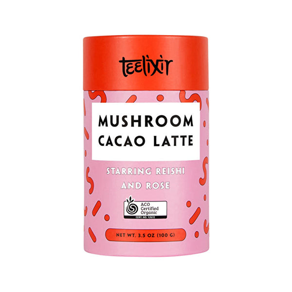 Teelixir Organic Mushroom Cacao Latte (Starring Reishi and Rose) 100g
