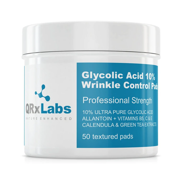QRxLabs Glycolic Acid 10% Wrinkle Control Pads 50 Pads