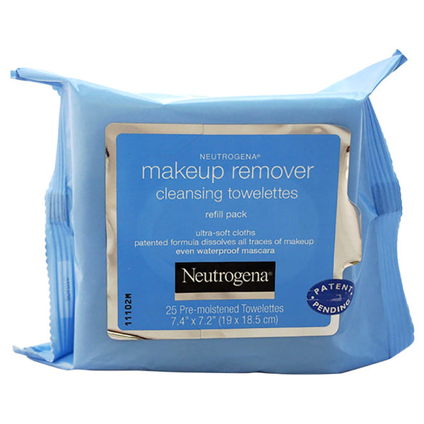 Neutrogena Makeup Remover Cleansing Towelettes Refill Pack by Neutrogena for Unisex - 25 Count Towelettes