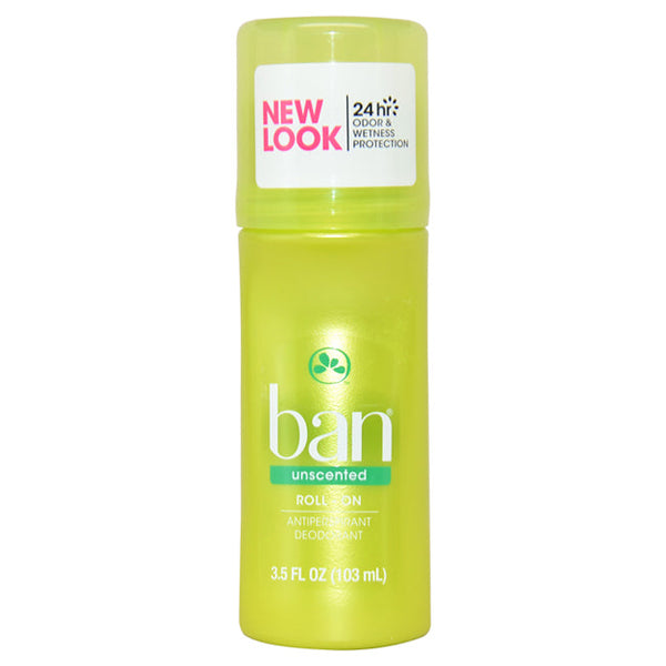 Ban Unscented Original Roll-On Antiperspirant Deodorant by Ban for Unisex - 3.5 oz Deodorant