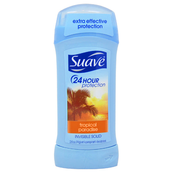 Suave 24 Hour Protection Tropical Paradise Invisible Solid Anti-Perspirant Deodorant by Suave for Unisex - 2.6 oz Deodorant Stick