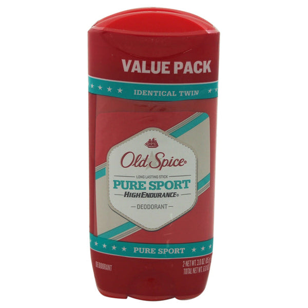 Old Spice Endurance Pure Sport Deodorant Twin Pack by Old Spice for Unisex - 2 x 3 oz Deodorant Stick
