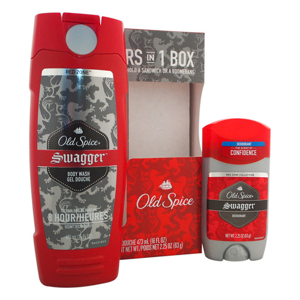 Old Spice Swagger in 1 Box by Old Spice for Unisex - 2 Pc Kit 16oz Swagger Body Wash, 2.25oz Swagger Deodorant Stick