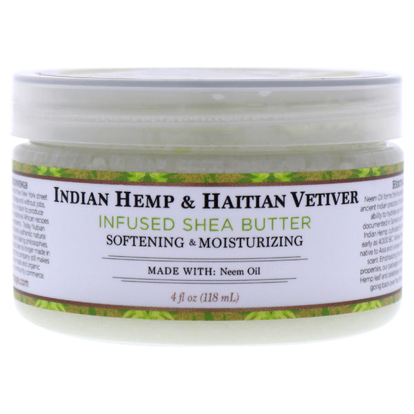 Nubian Heritage Indian Hemp and Haitian Vetiver Infused Shea Butter by Nubian Heritage for Unisex - 4 oz Moisturizer