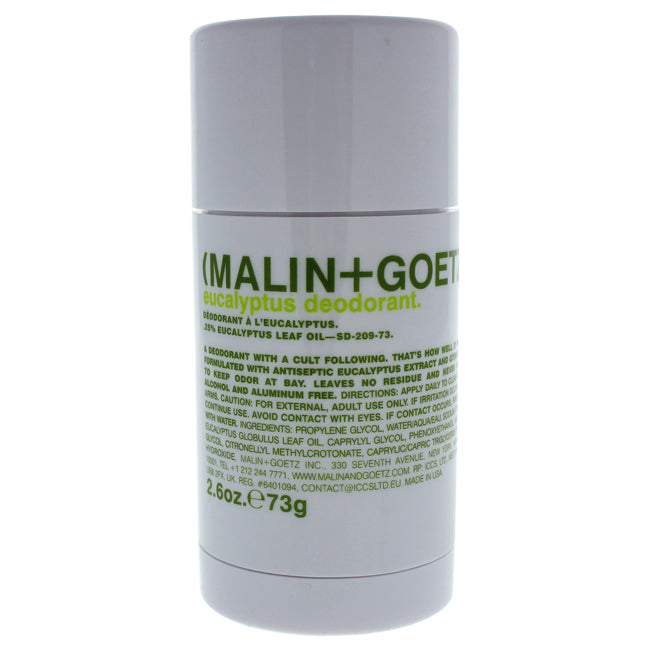 Malin + Goetz Eucalyptus Deodorant Stick by Malin + Goetz for Unisex - 2.6 oz Deodorant Stick