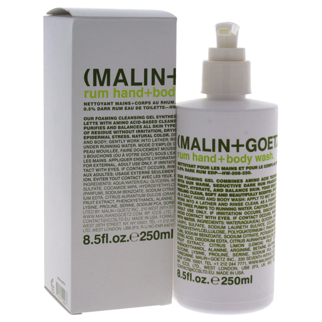 Malin + Goetz Rum Hand and Body Wash by Malin + Goetz for Unisex - 8.5 oz Body Wash