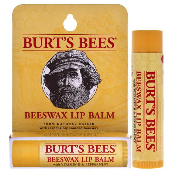 Burts Bees Beeswax Lip Balm With Vitamin E Peppermint by Burts Bees for Unisex - 0.15 oz Lip Balm Blister