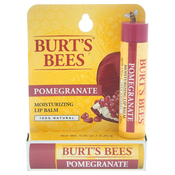 Burts Bees Pomegranate Moisturizing Lip Balm Blister by Burts Bees for Unisex - 0.15 oz Lip Balm