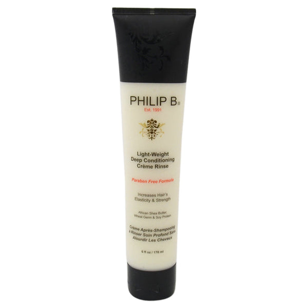 Philip B Light-Weight Deep Conditioning Creme Rinse (Paraben-Free) by Philip B for Unisex - 6 oz Conditioner