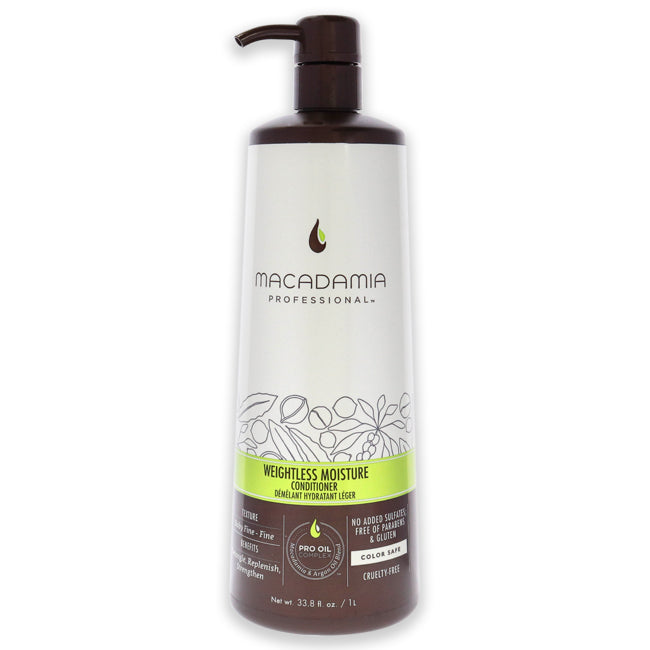 Macadamia Oil Weightless Moisture Conditioner by Macadamia Oil for Unisex - 33.8 oz Conditioner