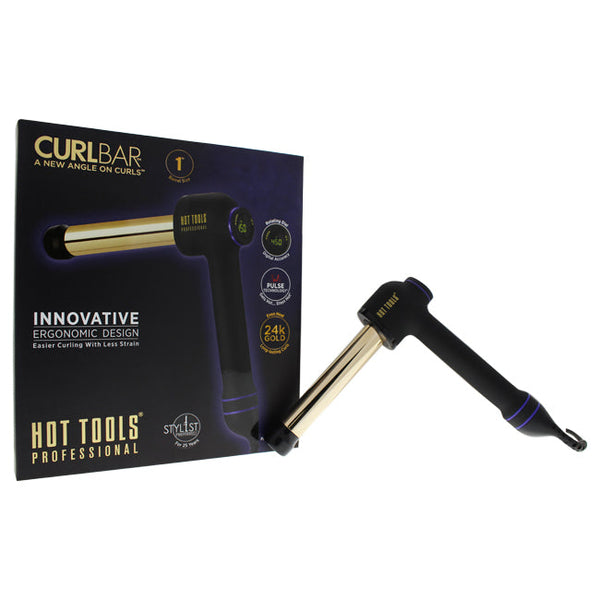 Hot Tools Curl Bar-24k Gold - Model # HTCURL1181- Black/Gold by Hot Tools for Unisex - 1 Inch Curling Iron