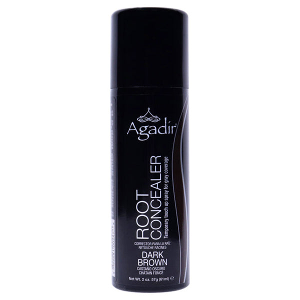 Agadir Root Concealer Temporary Touch Up Spray - Dark Brown by Agadir for Unisex - 2 oz Hair Color
