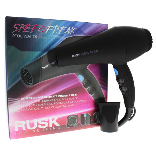 Rusk Speed Freak 2000 Watts Dryer - Model # IREHF6688 - Black by Rusk for Unisex - 1 Pc Hair Dryer