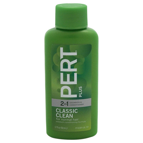 Pert Plus Classic clean 2 in 1 Shampoo & Conditioner For Normal Hair by Pert Plus for Unisex - 1.7 oz Shampoo & Conditioner