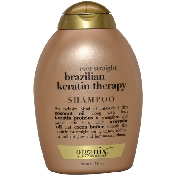 Organix Ever Straight Brazilian Keratin Therapy Shampoo by Organix for Unisex - 13 oz Shampoo