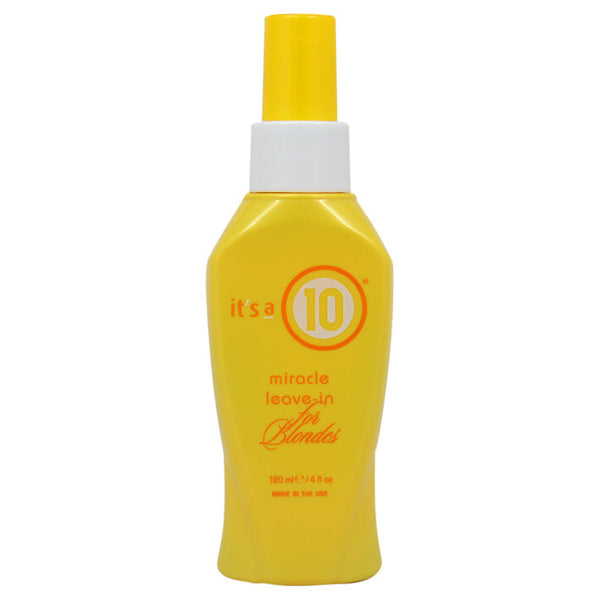 Its A 10 Miracle Leave-In For Blondes by Its A 10 for Unisex - 4 oz Treatment