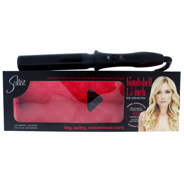 Sultra The Bombshell Rod Curling Iron - Black by Sultra for Unisex - 1.5 Inch Curling Iron