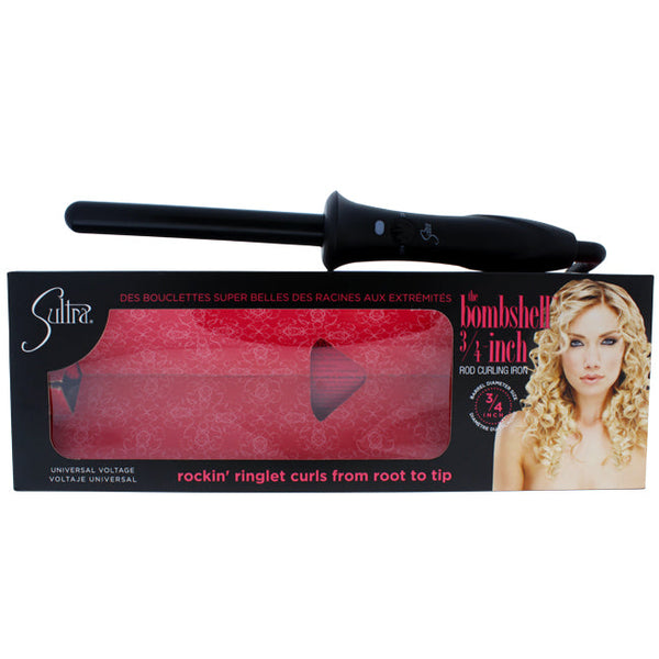Sultra The Bombshell Rod Curling Iron - Black by Sultra for Unisex - 43163 Inch Curling Iron