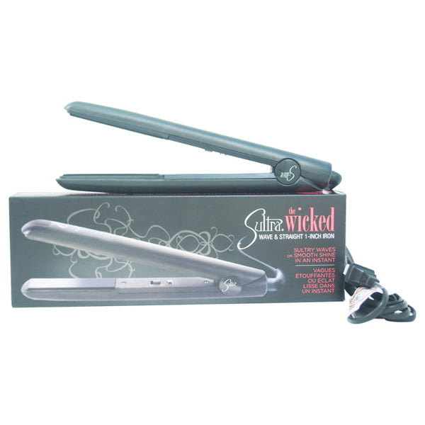 Sultra The Wicked Wave Straight Flat Iron - Black by Sultra for Unisex - 1 Inch Flat Iron