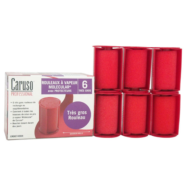 Caruso Caruso Professional Molecular Steam Rollers - Model # CR0674904 - Red by Caruso for Unisex - 6 Pc Jumbo Rollers