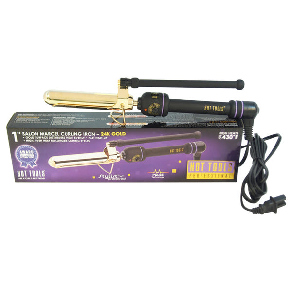 Hot Tools Professional Marcel Curling Iron - Model # 1108CN - Gold/Black by Hot Tools for Unisex - 1 Inch Curling Iron