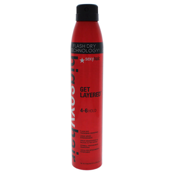 Sexy Hair Big Sexy Hair Get Layered - Flash Dry Thickening Hairspray by Sexy Hair for Unisex - 8 oz Hairspray