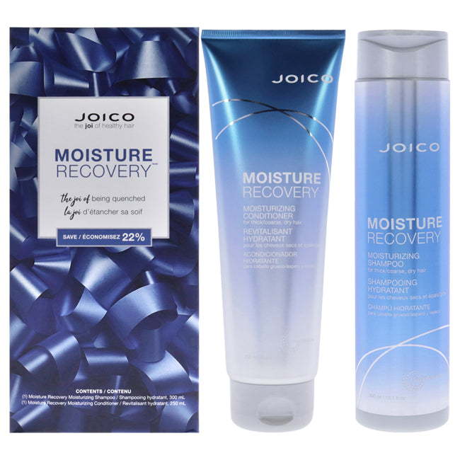 Moisture Recovery kit by Joico for Unisex - 2 Pc 10.1oz Shampoo, 8.5oz Conditioner