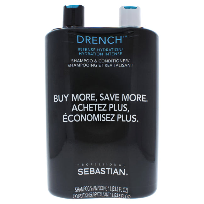 Sebastian Drench Moisturizing Kit by Sebastian for Unisex - 2 Pc Kit 33.8 oz Shampoo, 33.8 oz Conditioner