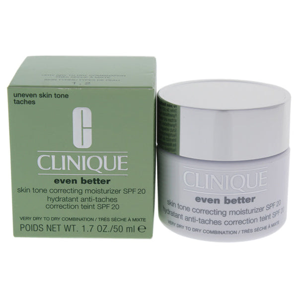 Clinique Even better Skin Tone Correcting Moisturizer SPF 20 - Very Dry to Dry by Clinique for Unisex - 1.7 oz Moisturizer