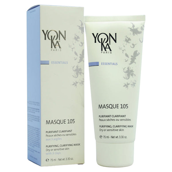 Yonka Masque 105 Purifying Clarifying Mask - Dry or Sensitive Skin by Yonka for Unisex - 3.3 oz Mask