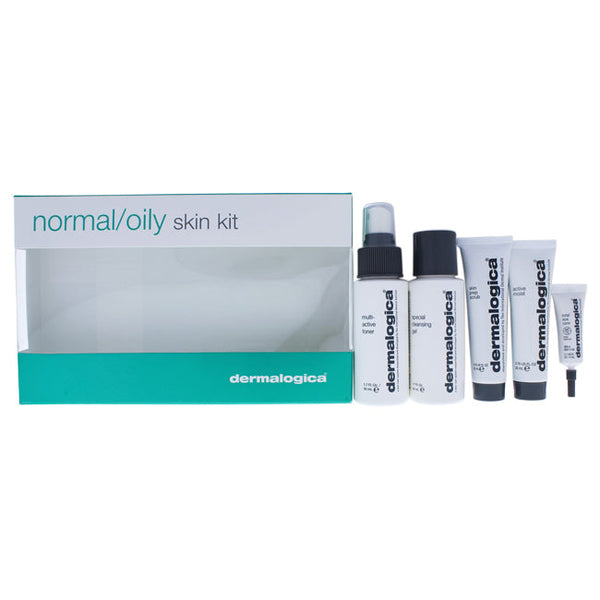 Dermalogica Skin Kit - Normal/Oily Skin by Dermalogica for Unisex - 5 Pc Kit 1.7oz Special Cleansing Gel, 0.75oz Skin Prep Scrub, 1.7oz Multi-Active Toner, 0.75oz Active Moist, 0.1oz Total Eye Care