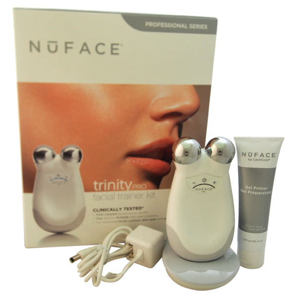 Nuface Nuface Trinity Pro Facial Trainer Kit - White by Nuface for Unisex - 4 Pc Kit Nuface Trinity Pro Device, Trinity Facial Trainer Attachment, 2oz Gel Primer - All Skin Types, Charging Cradle/Power Adapter, Manual & Quick Start Guide