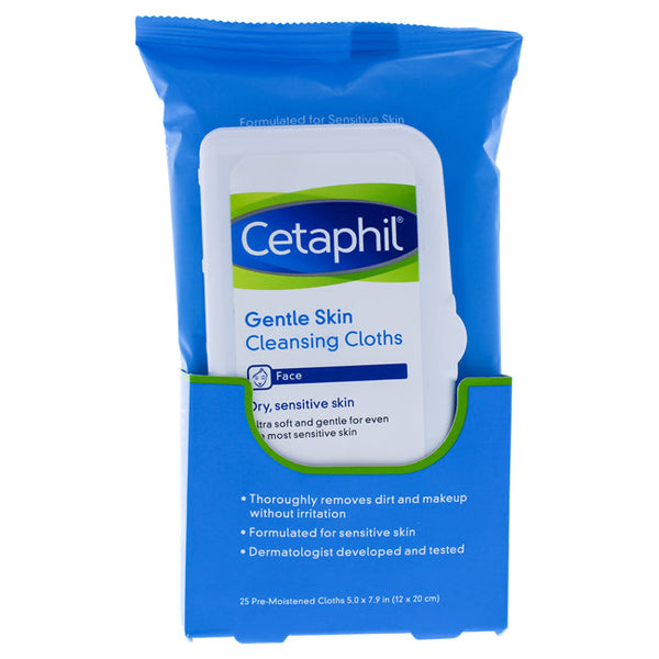 Cetaphil Gentle Skin Cleansing Cloths - Sensitive Skin by Cetaphil for Unisex - 25 Count Towelettes