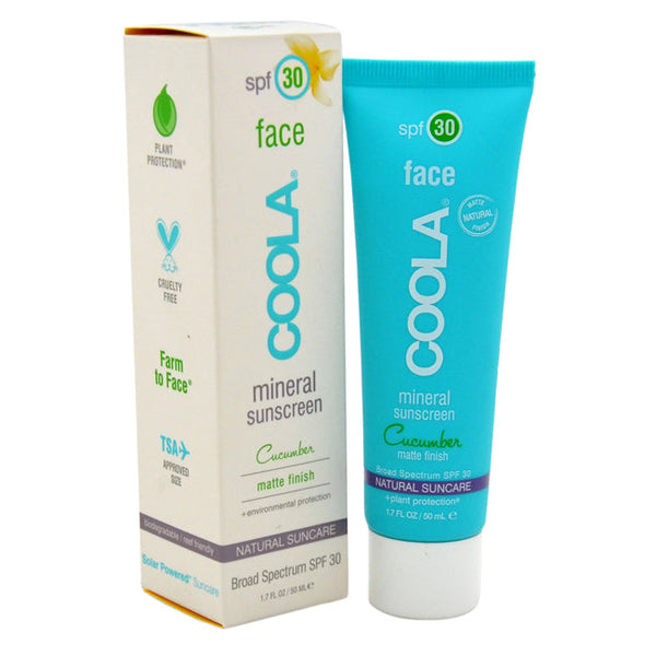 Coola Mineral Face Sunscreen Matte Tint SPF 30 - Cucumber by Coola for Unisex - 1.7 oz Sunscreen