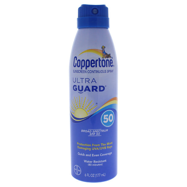 Coppertone Coppertone Ultra Guard Sunscreen Continuous Spray SPF 50 by Coppertone for Unisex - 6 oz Sunscreen