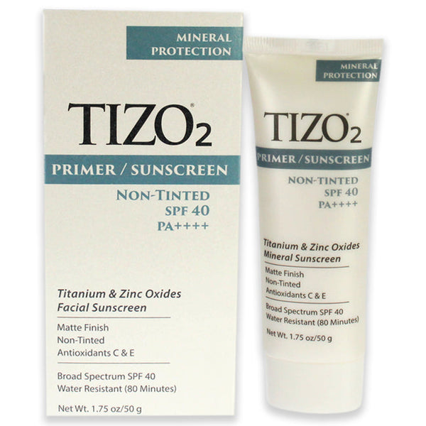 Tizo Tizo2 Facial Primer Non-tinted SPF 40 by Tizo for Unisex - 1.75 oz Sunscreen
