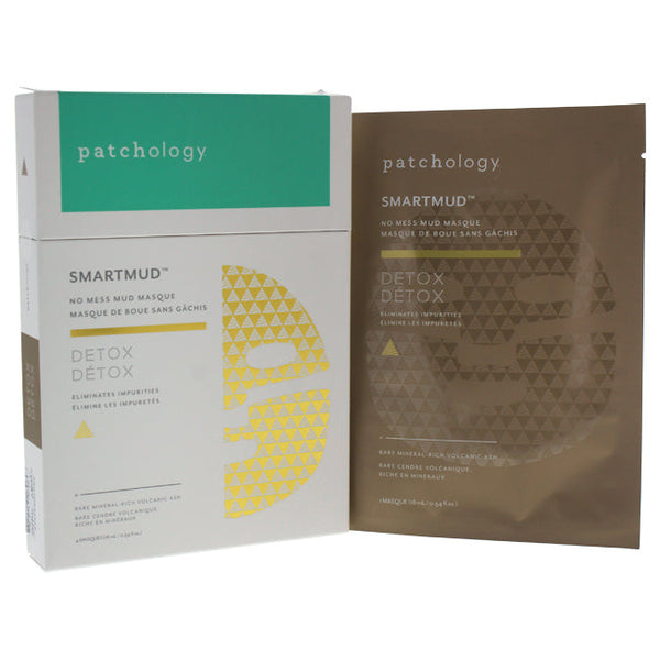 Patchology Smartmud No Mess Mud Masque - Detox by Patchology for Unisex - 4 x 0.54 oz Mask