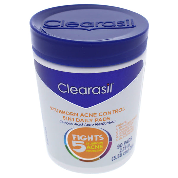 Clearasil Stubborn Acne Control 5-in-1 Daily Pads by Clearasil for Unisex - 90 Pc Pads