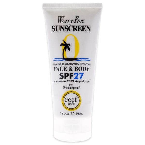 Original Sprout Face and Body Sunscreen SPF 27 by Original Sprout for Unisex - 3 oz Sunscreen