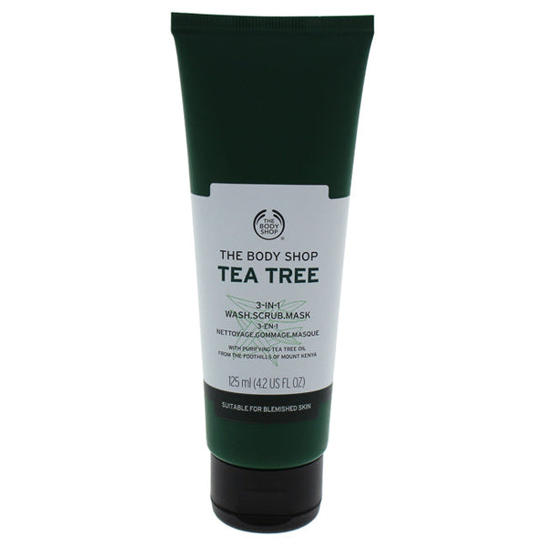 The Body Shop Tea Tree 3-in-1 Wash.Scrub.Mask by The Body Shop for Unisex - 4.2 oz Mask
