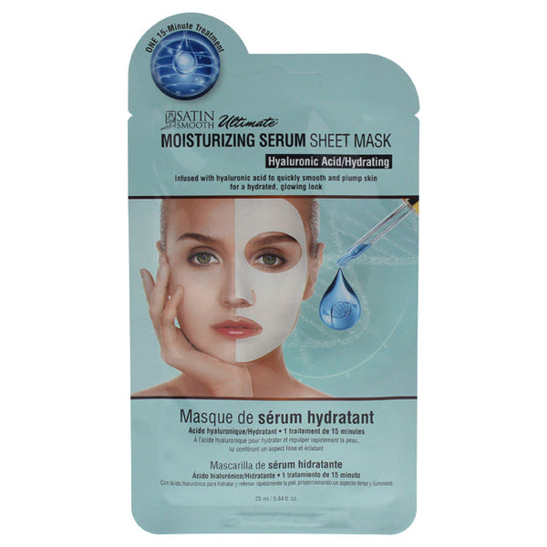 Satin Smooth Moisturizing Serum Sheet Mask by Satin Smooth for Unisex - 0.84 oz Mask