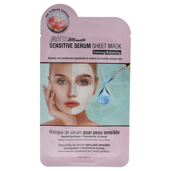 Satin Smooth Sensitive Serum Sheet Mask by Satin Smooth for Unisex - 0.84 oz Mask